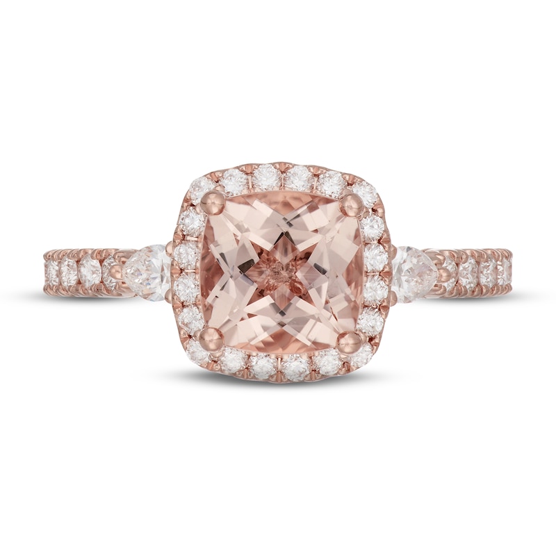 Neil Lane Morganite & Diamond Engagement Ring 3/4 ct tw Cushion, Pear ...