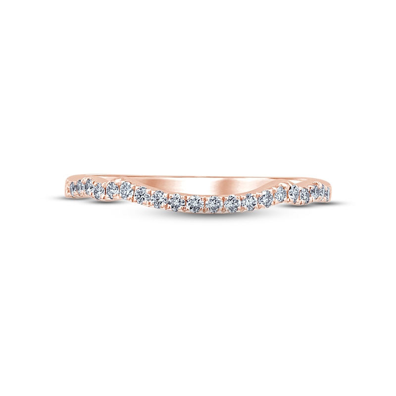 Main Image 4 of Monique Lhuillier Bliss Diamond Wedding Band 1/5 ct tw Round-cut 18K Rose Gold