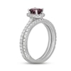 Thumbnail Image 2 of Neil Lane Pink Tourmaline & Diamond Bridal Set 3/4 ct tw 14K White Gold