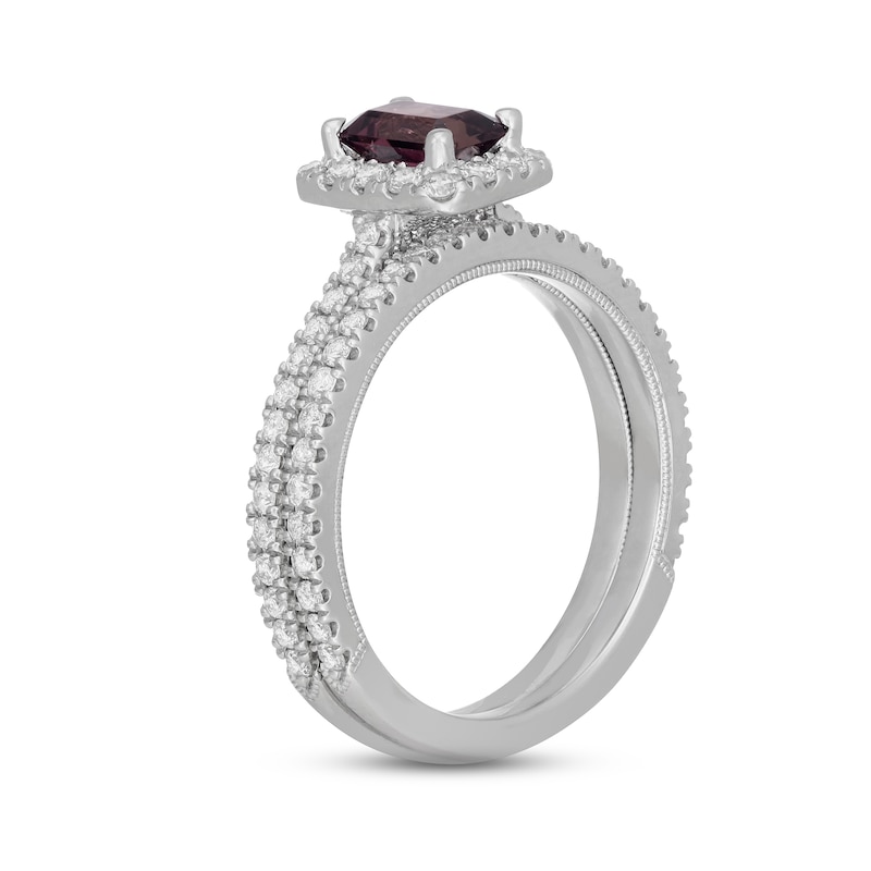 Main Image 2 of Neil Lane Pink Tourmaline & Diamond Bridal Set 5/8 ct tw 14K White Gold