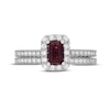 Thumbnail Image 3 of Neil Lane Pink Tourmaline & Diamond Bridal Set 5/8 ct tw 14K White Gold