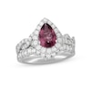 Thumbnail Image 1 of Neil Lane Pink Tourmaline & Diamond Bridal Set 1 ct tw 14K White Gold