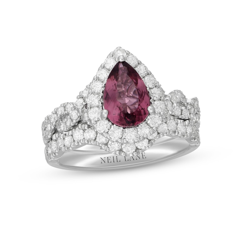 Main Image 1 of Neil Lane Pink Tourmaline & Diamond Bridal Set 1 ct tw 14K White Gold