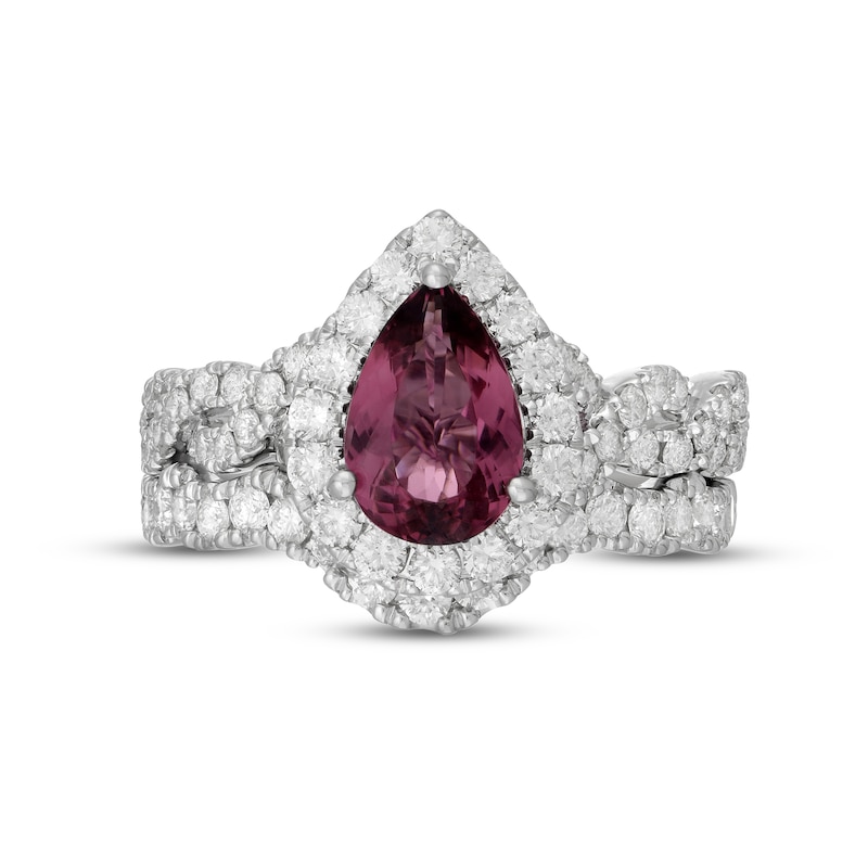 Main Image 3 of Neil Lane Pink Tourmaline & Diamond Bridal Set 1 ct tw 14K White Gold