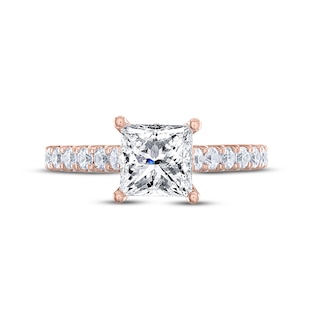 THE LEO Legacy Lab-Created Diamond Princess-Cut Engagement Ring 1-7/8 ...