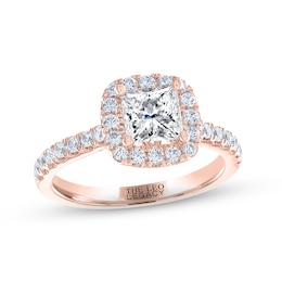 THE LEO Legacy Lab-Grown Diamond Princess-Cut Engagement Ring 1-3/8 ct tw 14K Rose Gold