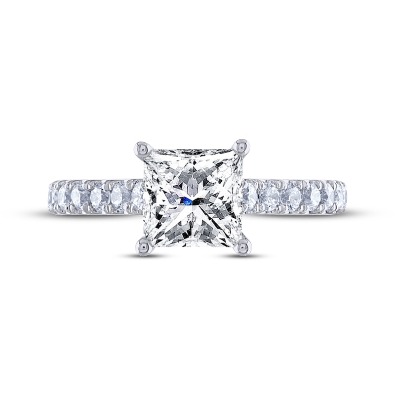 Main Image 3 of THE LEO Legacy Lab-Grown Diamond Princess-Cut Engagement Ring 2-3/8 ct tw 14K White Gold