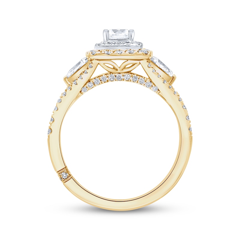 Main Image 3 of Monique Lhuillier Bliss Diamond Engagement Ring 1-1/6 ct tw 18K Two-Tone Gold