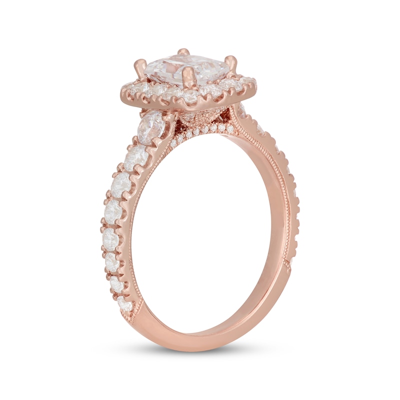 Main Image 2 of Neil Lane Radiant-Cut Diamond Engagement Ring 2 1/4 ct tw 14K Rose Gold