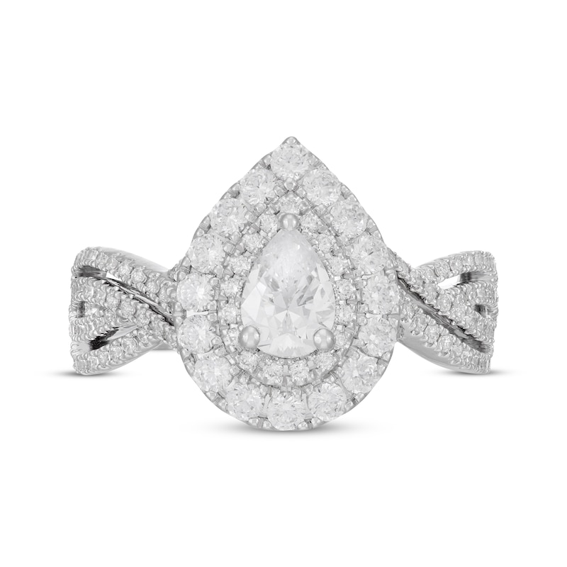 Neil Lane Pear-Shaped Diamond Engagement Ring 1-1/2 ct tw 14K White Gold