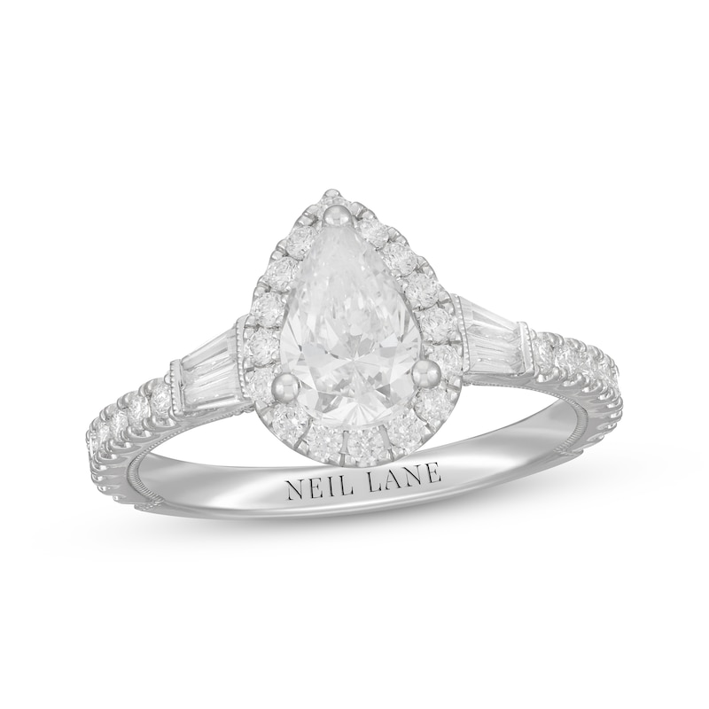 Main Image 4 of Neil Lane Pear-Shaped Diamond Engagement Ring 1-5/8 ct tw 14K White Gold