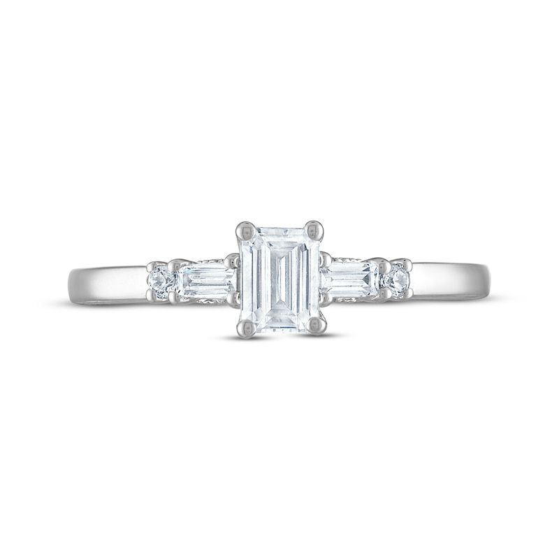 Emerald-Cut Diamond Engagement Ring 5/8 ct tw 14K White Gold