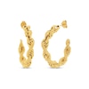 Thumbnail Image 1 of Twist Rope Chain Earrings 10K Yellow Gold 25mm