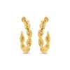 Thumbnail Image 2 of Twist Rope Chain Earrings 10K Yellow Gold 25mm