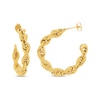 Thumbnail Image 3 of Twist Rope Chain Earrings 10K Yellow Gold 25mm