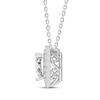 Thumbnail Image 3 of Lab-Grown Diamonds by KAY Heart Frame Necklace 1-1/4 ct tw 14K White Gold 18&quot;