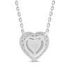 Thumbnail Image 4 of Lab-Grown Diamonds by KAY Heart Frame Necklace 1-1/4 ct tw 14K White Gold 18&quot;