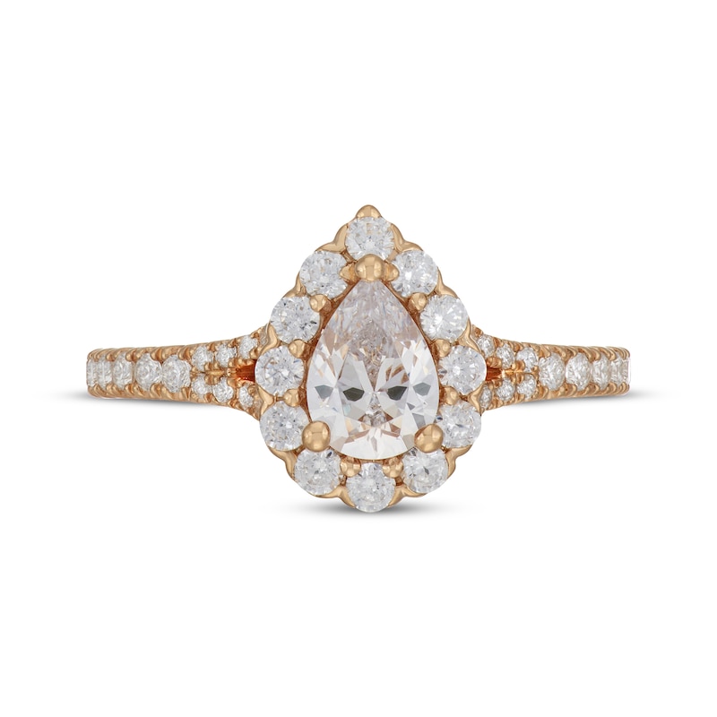 Main Image 3 of Neil Lane Pear-Shaped Diamond Engagement Ring 1-3/8 ct tw 14K Yellow Gold