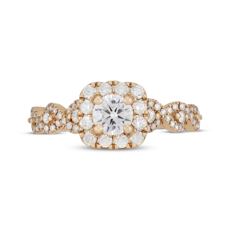Neil Lane Round-Cut Diamond Cushion Frame Engagement Ring 1 ct tw 14K Yellow Gold