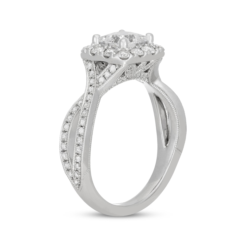 Main Image 2 of Neil Lane Princess-Cut Diamond Cushion Frame Engagement Ring 1-5/8 ct tw 14K White Gold