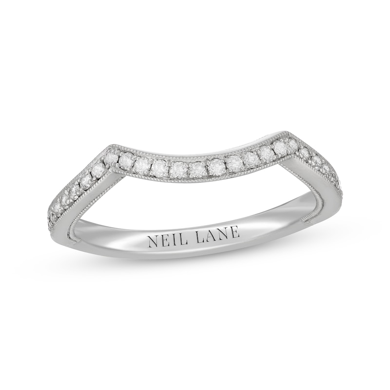 Main Image 1 of Neil Lane Contoured Diamond Wedding Band 1/4 ct tw 14K White Gold