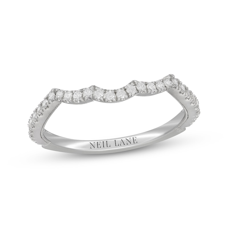 Main Image 1 of Neil Lane Diamond Contoured Wedding Band 1/4 ct tw 14K White Gold