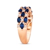 Thumbnail Image 3 of Le Vian Venetian Mosaic Sapphire & Diamond Ring 1/4 ct tw 14K Strawberry Gold