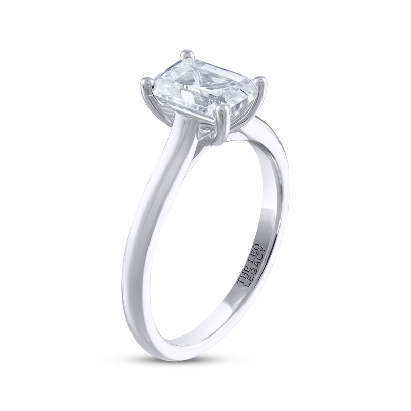 Main Image 2 of THE LEO Legacy Lab-Grown Diamond Emerald-Cut Solitaire Engagement Ring 1-1/2 ct tw 14K White Gold