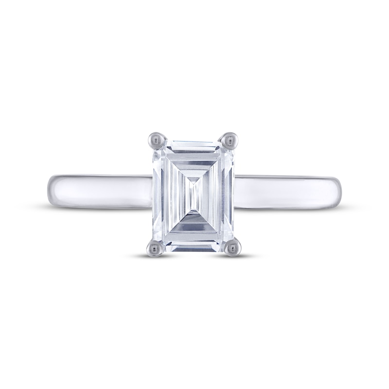 Main Image 3 of THE LEO Legacy Lab-Grown Diamond Emerald-Cut Solitaire Engagement Ring 1-1/2 ct tw 14K White Gold