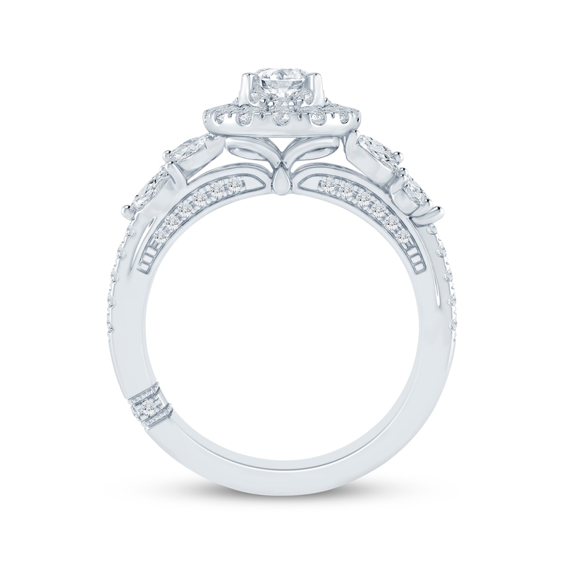 Main Image 3 of Monique Lhuillier Bliss Oval-Cut Diamond Engagement Ring 1-1/4 ct tw 18K White Gold