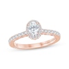 Thumbnail Image 0 of Monique Lhuillier Bliss Oval-Cut Diamond Engagement Ring 1 ct tw 18K Rose Gold