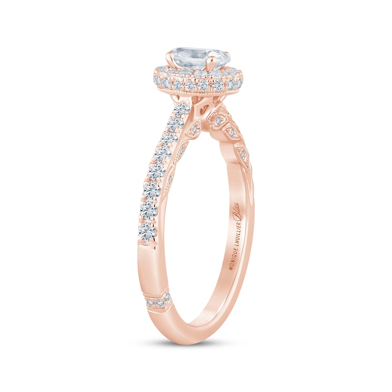 Monique Lhuillier Bliss Oval-Cut Diamond Engagement Ring 1 ct tw 18K Rose Gold
