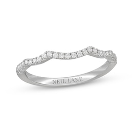 Neil Lane Diamond Contoured Wedding Band 1/6 ct tw 14K White Gold