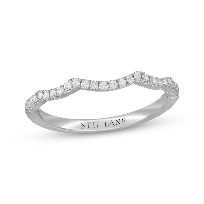 Main Image 1 of Neil Lane Diamond Contoured Wedding Band 1/6 ct tw 14K White Gold