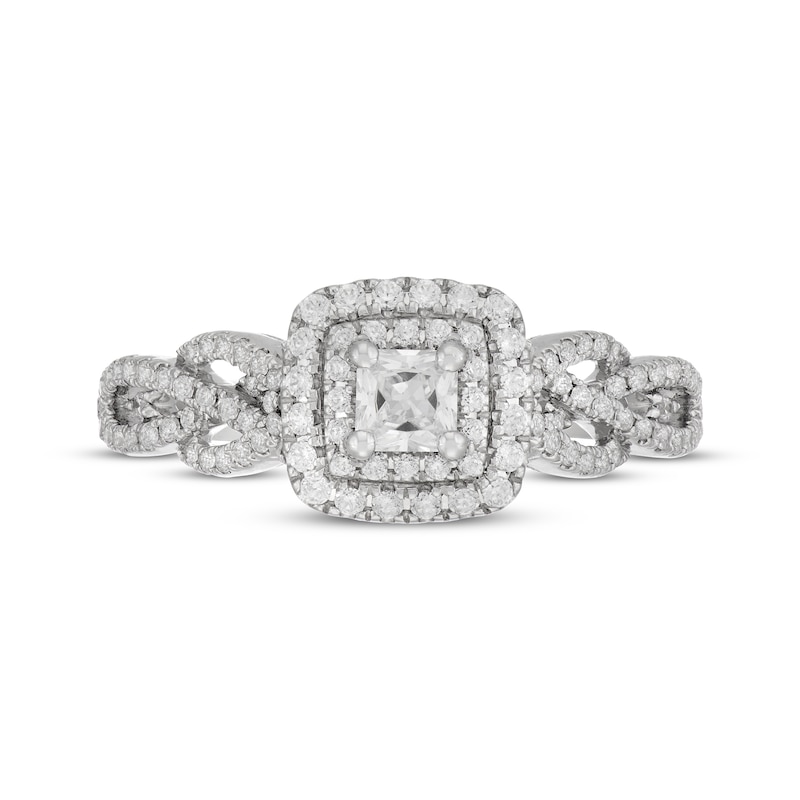 Neil Lane Princess-Cut Diamond Double Halo Bridal Set 7/8 ct tw 14K ...