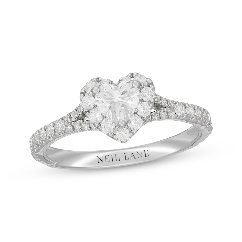 Main Image 1 of Neil Lane Heart-Shaped Diamond Frame Engagement Ring 7/8 ct tw 14K White Gold