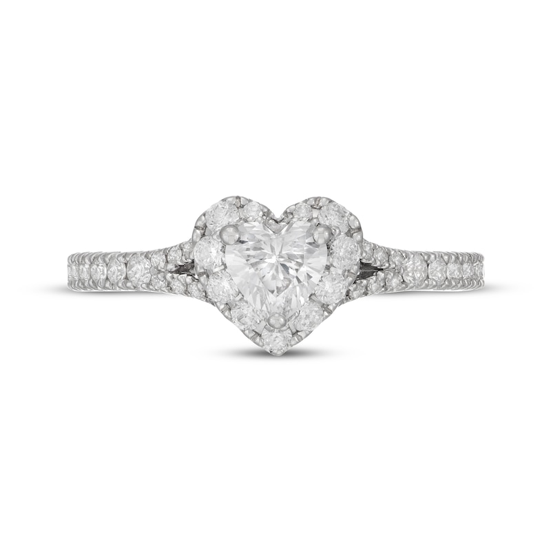 Main Image 3 of Neil Lane Heart-Shaped Diamond Frame Engagement Ring 7/8 ct tw 14K White Gold