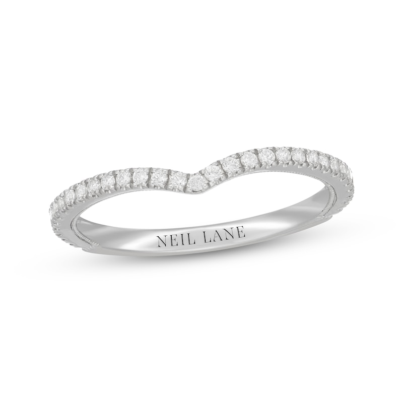 Main Image 8 of Neil Lane Diamond Contour Wedding Band 1/4 ct tw 14K White Gold