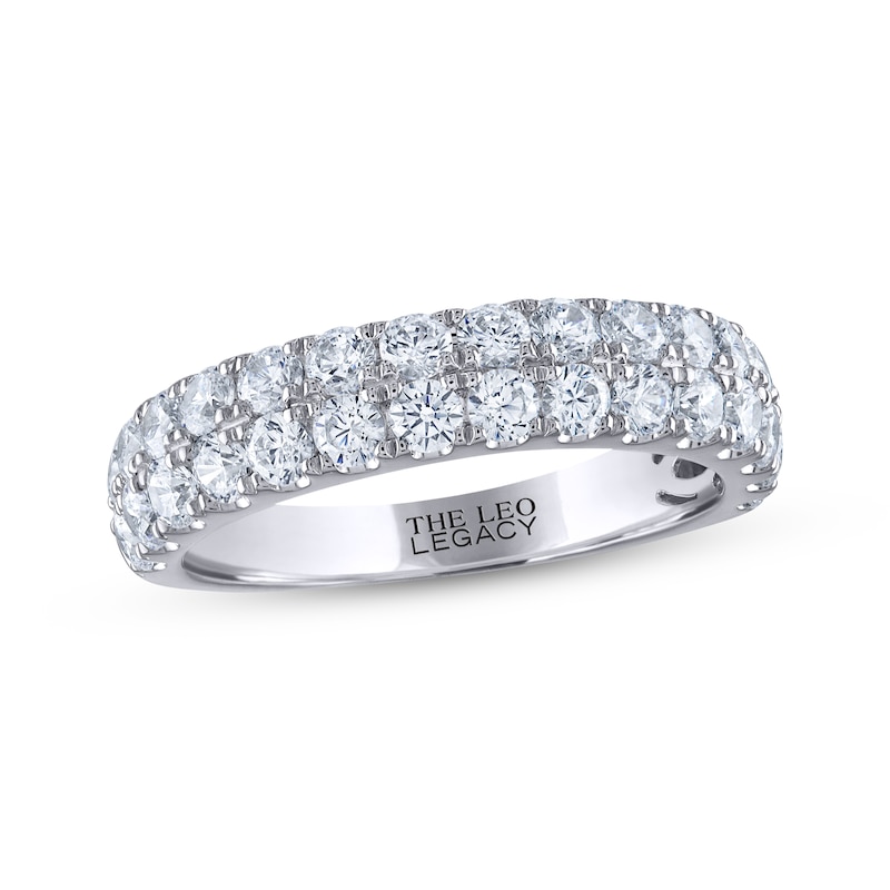 Main Image 1 of THE LEO Legacy Lab-Grown Diamond Two-Row Anniversary Ring 1-1/2 ct tw 14K White Gold