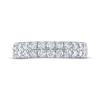 Thumbnail Image 2 of THE LEO Legacy Lab-Grown Diamond Two-Row Anniversary Ring 1-1/2 ct tw 14K White Gold