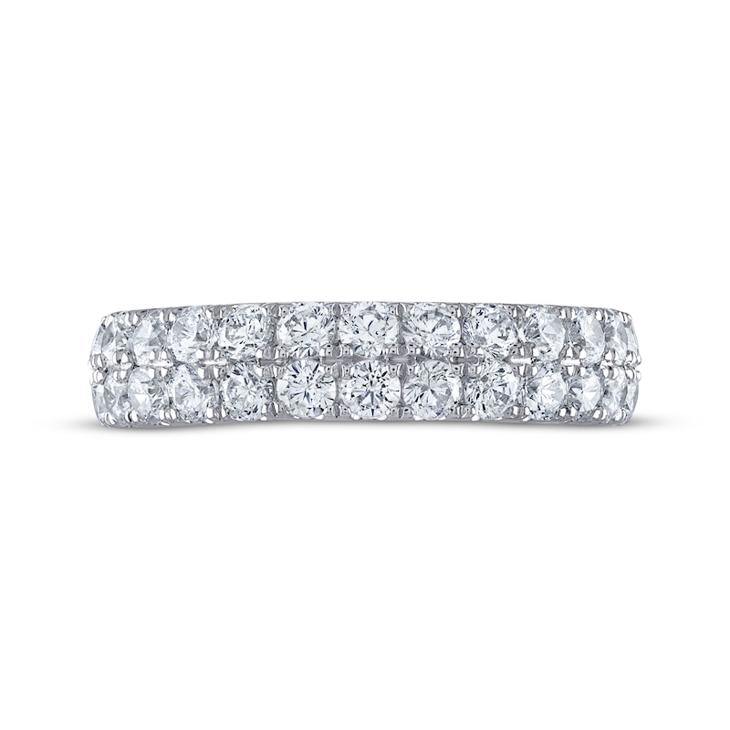 Main Image 3 of THE LEO Legacy Lab-Grown Diamond Two-Row Anniversary Ring 1-1/2 ct tw 14K White Gold