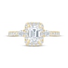 Thumbnail Image 4 of Monique Lhuillier Bliss Emerald-Cut Lab-Grown Diamond Engagement Ring 1-7/8 ct tw 18K Yellow Gold