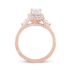 Thumbnail Image 3 of Monique Lhuillier Bliss Emerald-Cut Lab-Grown Diamond Engagement Ring 1-7/8 ct tw 18K Rose Gold