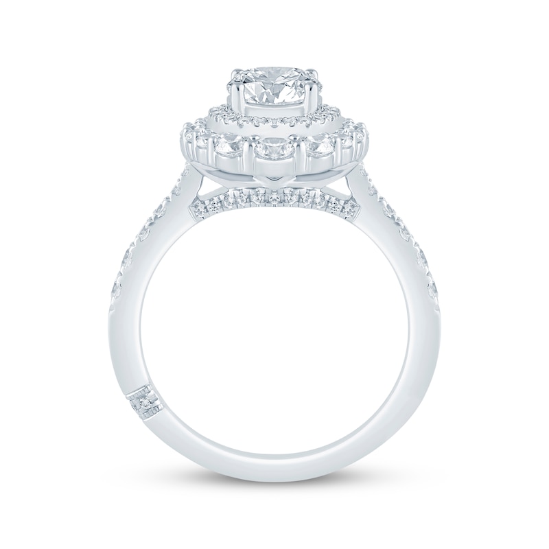 Main Image 3 of Monique Lhuillier Bliss Round-Cut Lab-Grown Diamond Engagement Ring 1-7/8 ct tw 18K White Gold