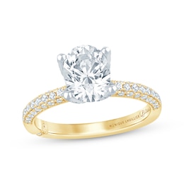 Monique Lhuillier Bliss Oval-Cut Lab-Created Diamond Engagement Ring 2-5/8 ct tw 18K Two-Tone Gold