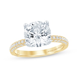 Monique Lhuillier Bliss Round-Cut Lab-Created Diamond Engagement Ring 3-5/8 ct tw 18K Two-Tone Gold