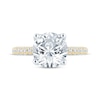 Thumbnail Image 4 of Monique Lhuillier Bliss Round-Cut Lab-Grown Diamond Engagement Ring 3-5/8 ct tw 18K Two-Tone Gold