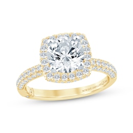 Monique Lhuillier Bliss Round-Cut Lab-Grown Diamond Engagement Ring 2-1/8 ct tw 18K Yellow Gold