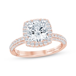 Monique Lhuillier Bliss Round-Cut Lab-Grown Diamond Engagement Ring 2-1/8 ct tw 18K Rose Gold