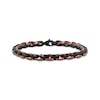 Thumbnail Image 1 of Solid Link Bracelet 6.4mm Black & Brown Ion-Plated Stainless Steel 9&quot;